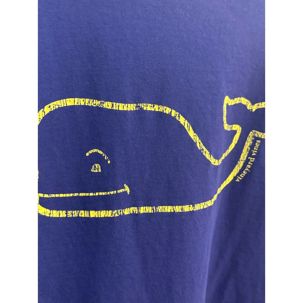 Vineyard Vines Long Sleeve Pocket Tee Women Size L Blue Yellow Whale Graphic - Picture 9 of 10